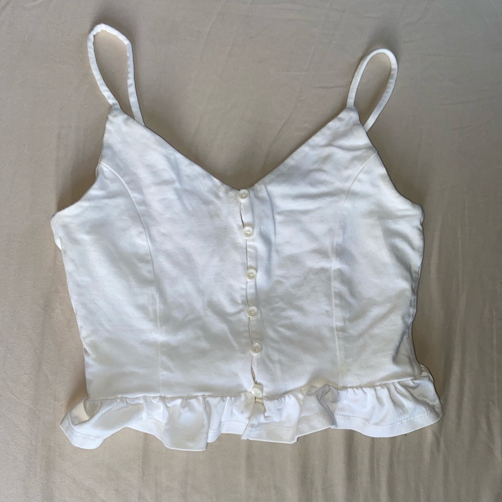 White crop top.